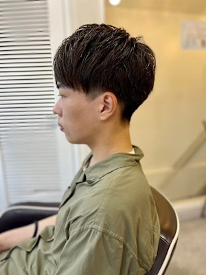 MEN’S HARE アッシュブラックカルマパーマ