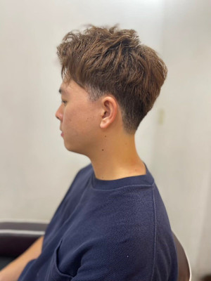 MEN'S HAIRアッシュブラックベリーショート