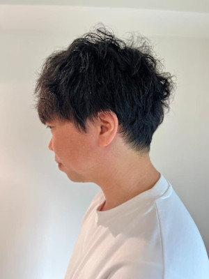 MEN’S HARE アッシュブラックカルマパーマ
