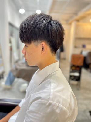 MEN'S HAIRマッシュパーマアッシュブラック