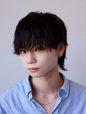 MEN’SHAIRクロスバングマッシュウルフ