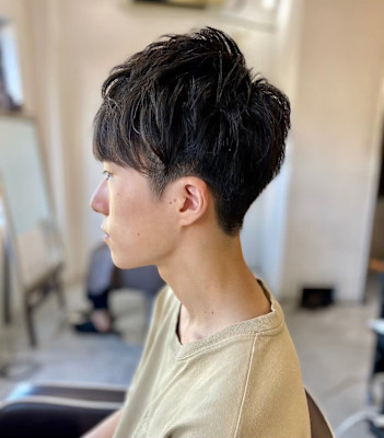 MEN’S HARE アッシュブラックカルマパーマ