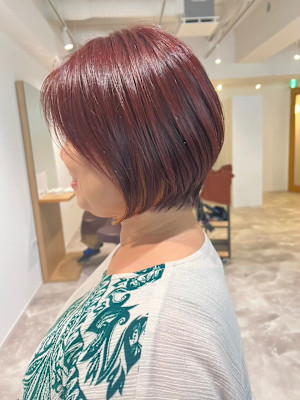 20代30代40代◎大人可愛いシアーカラーショートヘア