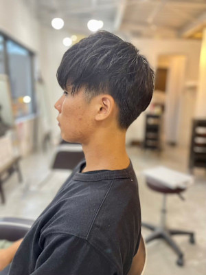 MEN'SHAIRアッシュブラックベリーショートダークアッシ