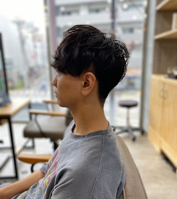 MEN'SHAIRアッシュブラックベリーショートダークアッシ