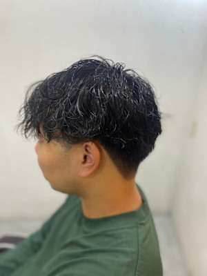 MEN'S HAIRダークアッシュベリーショート