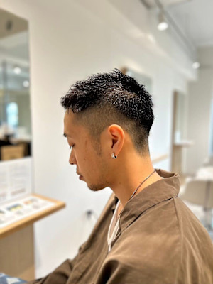 MEN'SHAIRアッシュブラックベリーショート