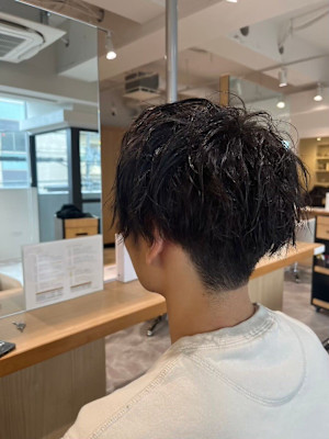 MEN’S HARE アッシュブラックカルマパーマ