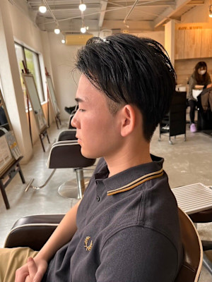 MEN'SHAIRアッシュブラックベリーショートダークアッシ