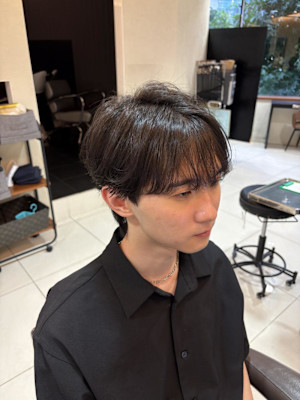 韓国風マッシュ×ニュアンスパーマ小顔効果◎