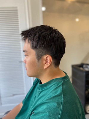 MEN’S HAIR アッシュブラックベリーショート