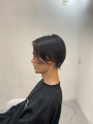 MEN'S HAIR黒髪刈り上げレイヤー
