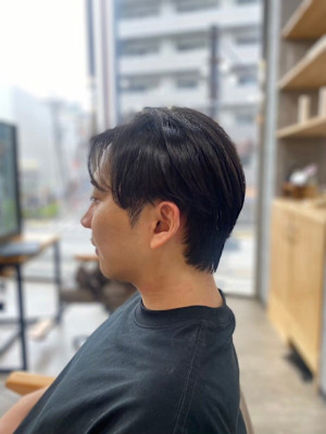 MEN'S HAIR黒髪ショートマッシュウルフレイヤー