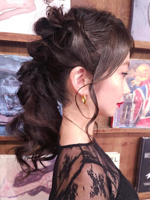 エッジィモードなイベントヘアメイク