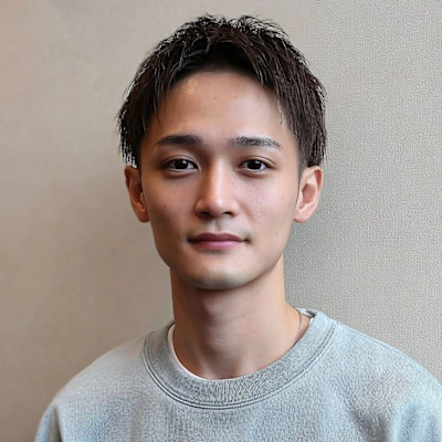 爽やかナチュラルメンズショート