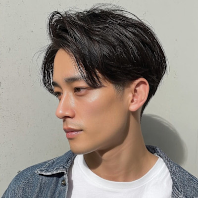 大人ナチュラルセンターパート