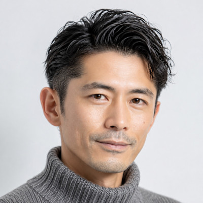 大人の爽やかアップバングショート