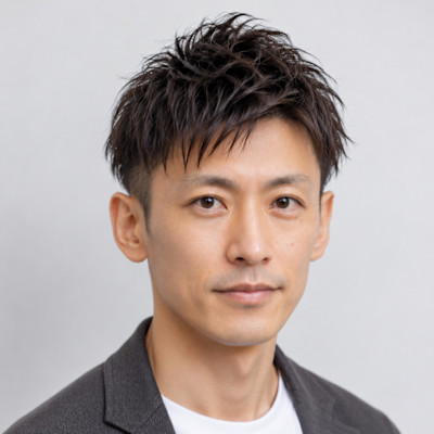 無造作束感メンズショート