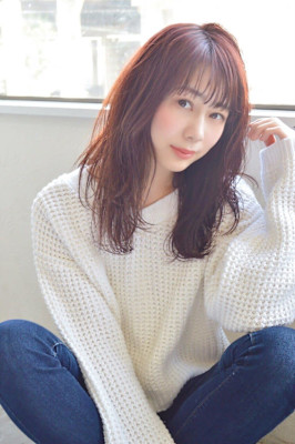 大人可愛い20代30代40代イメチェンレッドブラウン似合わせ