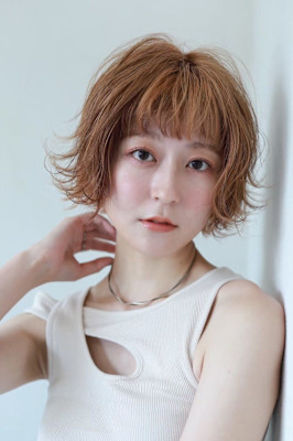 大人可愛い20代30代40代似合わせカットイメチェン流しバン