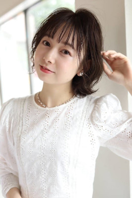 大人可愛い似合わせカットハッシュカットイメチェンフルバング
