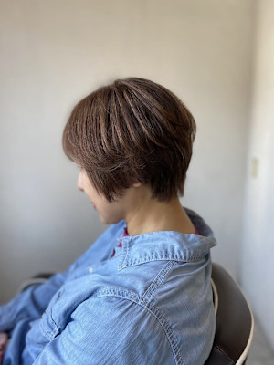 大人可愛い◎イメチェン似合わせカットフルバングレッドブラウン