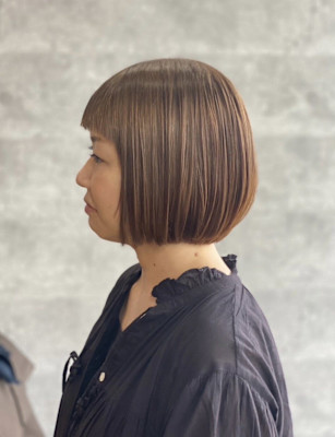 大人可愛いイメチェン似合わせカットフルバング