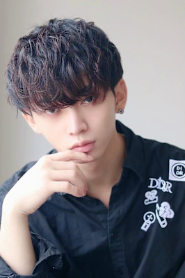 MEN’S HAIR マッシュパーマアッシュブラックカルマパ
