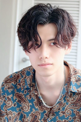 MEN'SHAIRアッシュブラックカルマパーマ