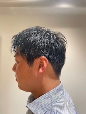 MEN'S HAIRカルマパーマのアッシュブラック