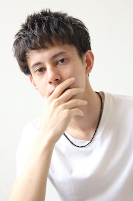 MEN'S HAIRマッシュパーマのアッシュブラック