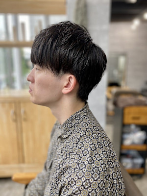 MEN’S HAIRマッシュパーマアッシュブラック