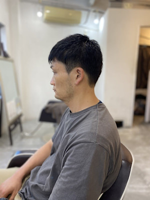 MEN'S HAIRアッシュブラックマッシュパーマカルマパー