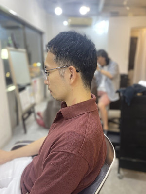 MEN'S HAIR波巻きハイライトマッシュパーマ