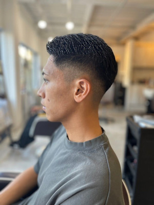 MEN’S HAIR アッシュブラックショートヘア