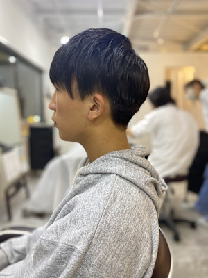 MEN'S HAIRマッシュパーマアッシュブラック