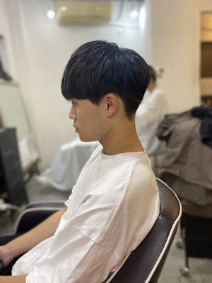 MEN'S HAIRマッシュパーマアッシュブラック