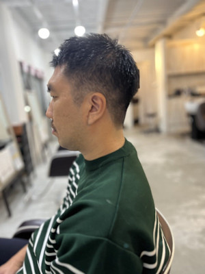 MEN'S HAIRアッシュブラックベリーショート