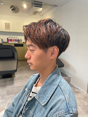 MEN’S HARE波巻きハイライトマッシュパーマ