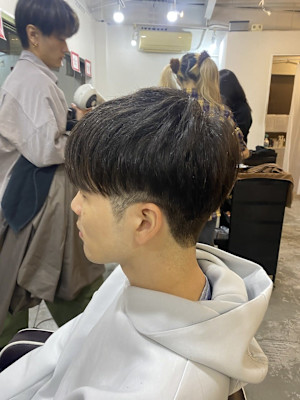 MEN’S HAIR マッシュパーマアッシュブラック
