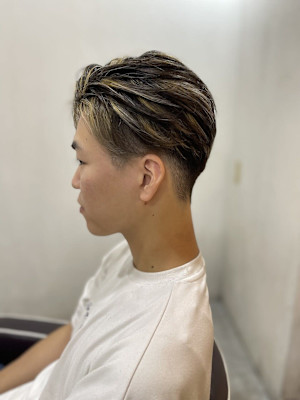 MEN’SHAIRハイライトマッシュパーマ