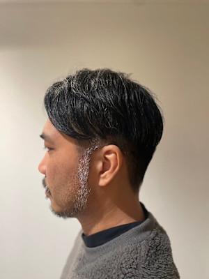 MEN'S HAIRカルマパーマのアッシュブラック