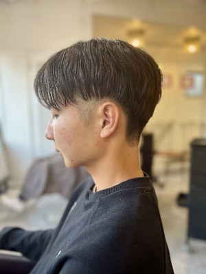 MEN’SHAIRマッシュパーマアッシュブラック