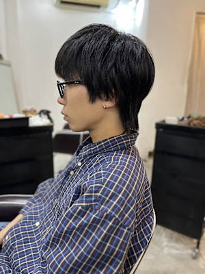 MEN'S HAIRカルマパーママッシュパーマアッシュブラッ