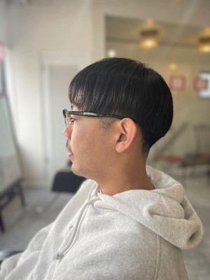 MEN’S HARE アッシュブラックマッシュパーマ