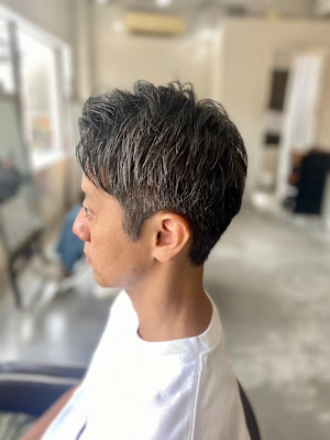 MEN'S HAIRダークアッシュ唐揚げ