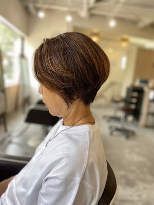 20代30代40代◎大人可愛いシアーカラーショートヘア