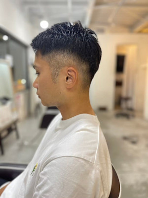 MEN'S HAIRアッシュブラックベリーショート