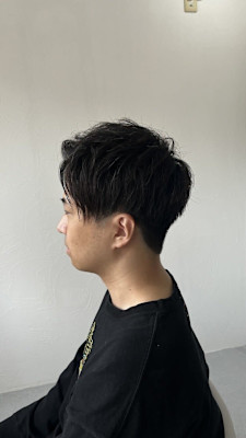 MEN'S HAIRダークアッシュベリーショート