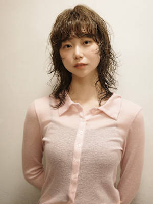 【松井隆人】ミディアムウルフパーマ